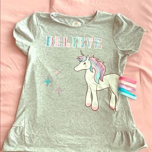 Believe Unicorn short tee shirt